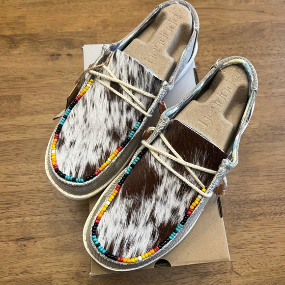 Hey Dude Shoes Hey Dude Genuine Cowhide Beaded Wendy Size Poshmark